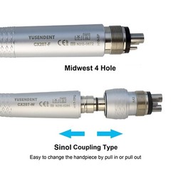 COXO Dental E-generator LED Handpiece High Speed Air Turbine 4 Holes NSK Sinol