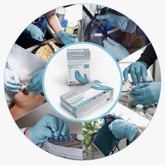 AMMEX Professional APFN42100 Blue Nitrile Medium Exam Gloves Case Of 1000