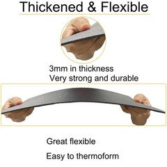 Quality 1/8″ Thick Black ABS Sheets – Smooth & Textured Finish, 2 Pack