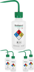 Professional Lab Safety Wash Bottles, 500ml, Set of 6, LDPE Material