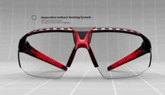 UVEX AVATAR HYDROSHIELD RED-BLK CLEAR ANTIFOG Lens-Sold By Medicos Club