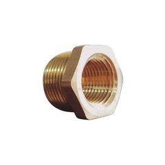 APPROVED VENDOR 6AYW7 Hex Bushing, Brass, 3/8 x 1/4 in, 10 PK 6AYW7