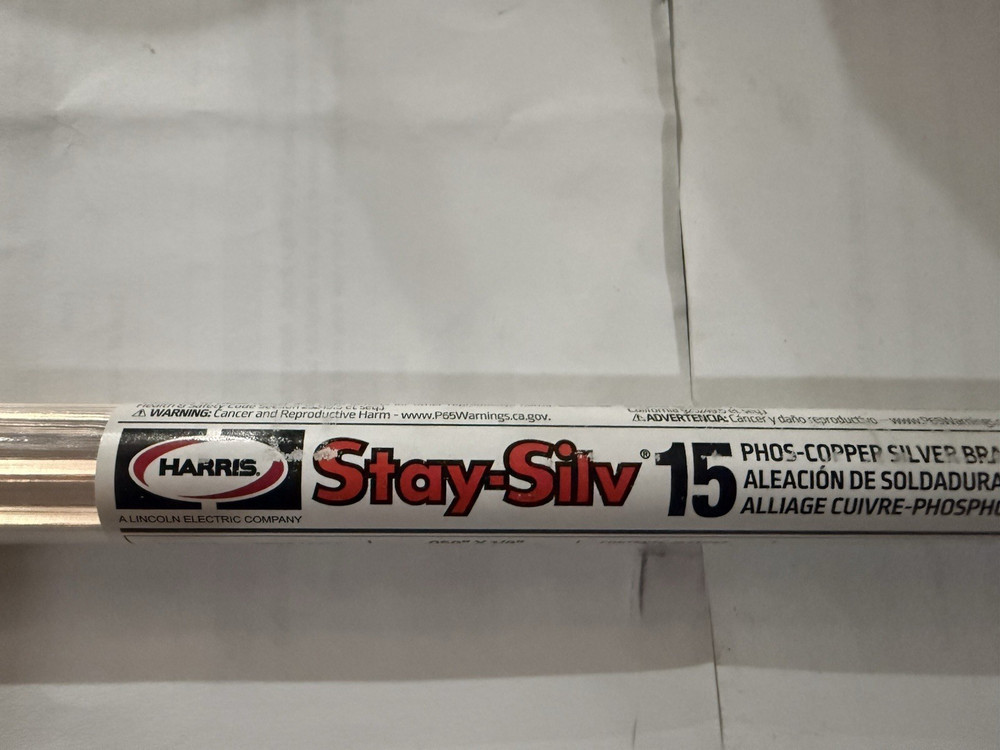 Harris Stay-Silv 15 Silver Brazing Rod BCuP-5 ASB-8 14 3/4 in