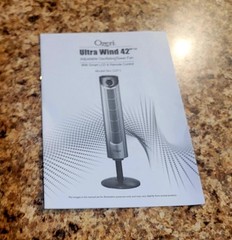 Owners Manual – Ozeri Ultra Wind 42″ Adjustable Oscillating Tower Fan Model OZF1