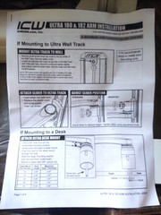 ICW Ultra 180 Arm w/ EV710 Mount for Monitor & Work Tray Keyboard