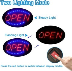 OPEN Business Sign Animated Motion Ultra Bright Store LED Neon Light with ON/OFF