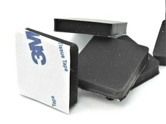 1″ Square x 3/16″ Peel & Stick Rubber Bumper Pads Truck Bed Auto Repair 12pk
