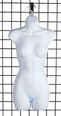 Clothing Form Hanging Female Display Torso Fits 5 to 10 Mannequin White Hollow