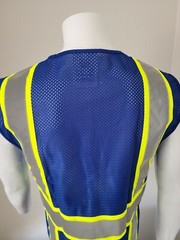 Two Tone High Visibility Reflective Royal Blue Safety Vest (Small-3XL)