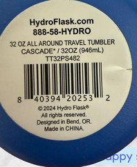 Hydro Flask All Around 32 Oz Cascade Stainless Steel Travel Tumbler With Lid NEW