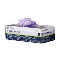 Halyard Lavender Nitrile Exam Glove Standard Cuff Length SMALL 250 per Box