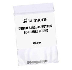 LA MIERE 10Pcs Dental Orthodontic Lingual Button Bondable Stainless Steel Round