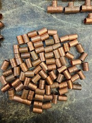 (LOT OF 149) 3/8″ Copper Sweat Fittings Solder Tees, Elbow, Coupler, Cap Nibco