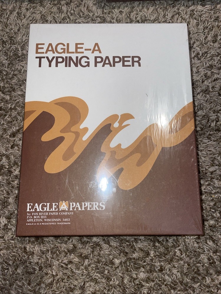 New Sealed Eagle-a Typing Paper Trojan Bond F420c 500 Sheet Case 8.5”x11-10m