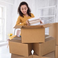 UBMOVE Small Moving Boxes (25 Pack) Size: 16x10x10″ Packing Cardboard Box