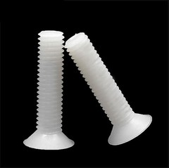 US Stock 50pcs M4 x 12mm Nylon screws countersunk head flat head screws White