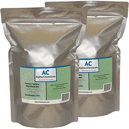 Ferrous Sulfate Heptahydrate FeSO4*7H2O 20% Iron Soluble 10 Lb