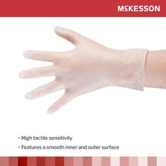 McKesson Vinyl Exam Glove Standard Cuff Length MEDIUM 1000 per Case