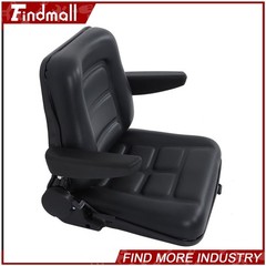 Findmall Universal Lawn Mower Forklift Tractor Seat W/ Sliding Track Armrest