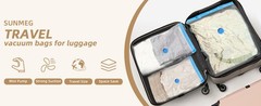 Vacuum Seal Bags with Portable Electric Pump, 6 Pack Vacuum Storage Bags for