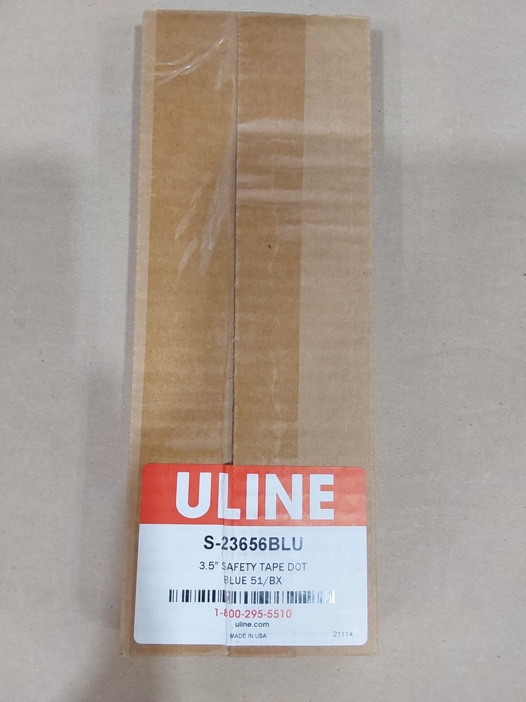 ULINE S-23656BLU 3.5″ Safety Tape Dot Blue 51/box