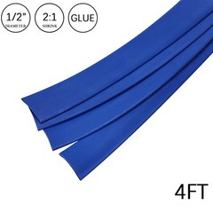 2:1 Heat Shrink Tube – 1/2″ Blue Dual Wall Marine Adhesive Glue Lined Waterproof