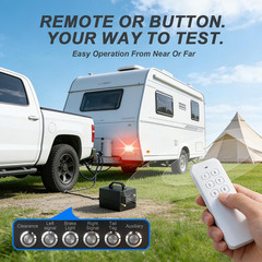 Professional Trailer Light Tester, Wireless Remote One-Person Operation, Built-I