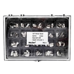 Dental Orthodontic Bands With Buccal Tube 1st Molar Roth/MBT 022″ 16#-35 MacDent
