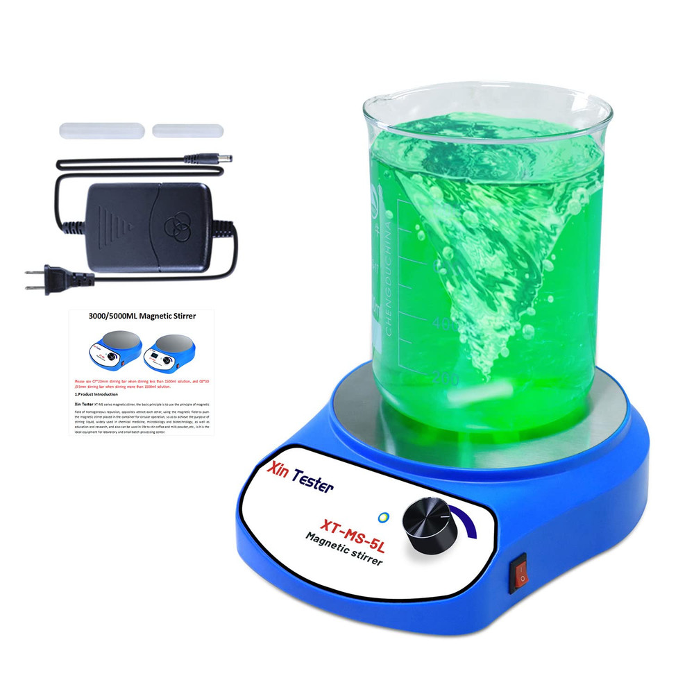 5000Ml Magnetic Stirrer, Stainless Steel Magnetic Mixer with Stir Bar, Magnetic