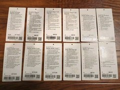 Set of 12 Lululemon tags – Read Description