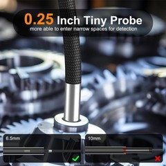 0.25 in Slim Probe 360° Articulating Endoscope Camera with 5″ Screen & Light