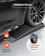 2PC Car Ramps 20000LBS Low Profile 2.56″ Lift Heavy Duty for Garage Oil Change