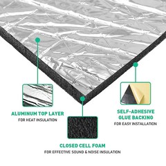 Self-adhesive Fireproof Sound Deadener Heat Insulation Mat For Car Hood Engine