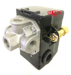 Heavy Duty Air Pressure Switch Sunny H4, 4 Port, 140-175 PSI, 25 Amp, Auto/Off C