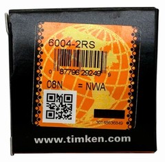 (2PACK) USA Brand TIMKEN 6004-2RS 20X42X12MM Double Rubber Seal Bearings