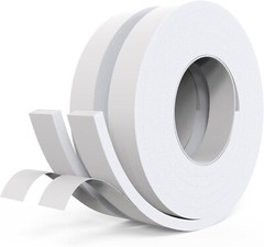 White Foam Tape Self Adhesive Weather Stripping, Noise Isolation 4 Doors Window