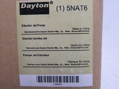 DAYTON STEAM OPERATED 316 STAINLESS STEEL MAINTENANCE FREE JET PUMP 1/2″ 5NAT6