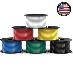 Electrical Wire Kit 180ft 18 AWG Silicone Tinned Copper 6 Colors 30ft Spool D…