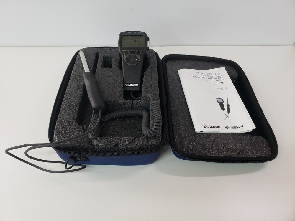 TSI Alnor AVM410 Velometer Thermal Anemometer w/ Case – POWERS ON