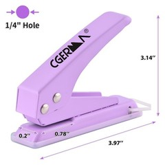Single Hole Puncher, 3 Pack ， 1/4″ Hole, 50% Labor Savings, Heavy Duty Me