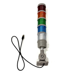 5-Stack USB LED Andon Tower Signal Light indicator Buzzer 5VDC Industrial Warn