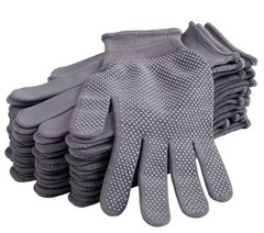 24Pcs Work Gloves Liners Dry Hand Anti-slip Dots Knitted Working Glove – Stretch