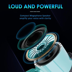 Mymealivos 20W Megaphone Bullhorn, Built in Siren & 240S Recording, 5.4″×8.6″ Po