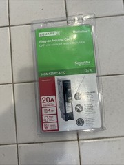 New Square D Homeline 20A Plug-On Neutral CAFCI Circuit Breaker HOM120PCAFIC