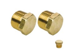 3/8″ NPT Male Brass Hex Head Plug – 2 pack