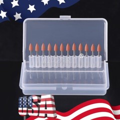 12pcs AZDENT Dental Brownie Polisher Friction Grip 0413 FG Mini Points FG 1.6mm