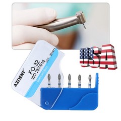 100pcs 20 Boxes Dental Diamond Burs Medium FG 1.6MM Kit For High Speed Handpiece