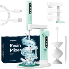 Resiners Resin Mixer, Epoxy Mixer with Electric Stand & Silicone Paddles & Li…