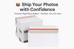 1000 White Rigid Photo Mailers 6.5×4.5 Cardboard Shipping Flats for Prints