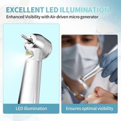 Sibodent E-generator Dental LED Fiber Optic High Speed Handpiece 4 Holes YBM